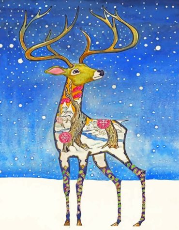 Snowy Stag Paint By Numbers