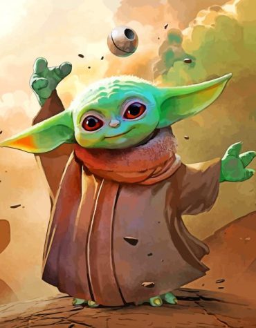 Grogu Star Wars Illustrations Paint By Numbers