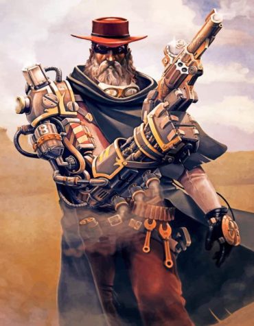 Steampunk Cowboy Figure Paint By Numbers