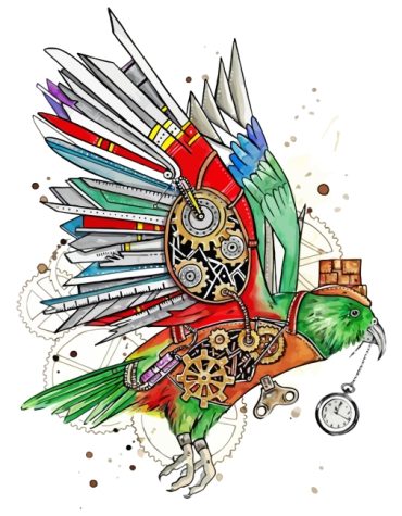 Steampunk Crow Paint By Numbers