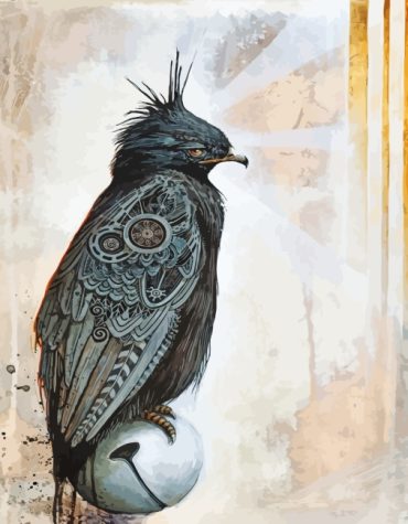 Steampunk Black Bird Paint By Numbers