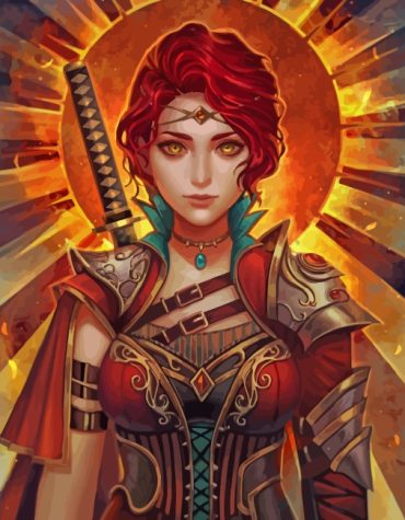 Steampunk Fire Woman Paint By Numbers