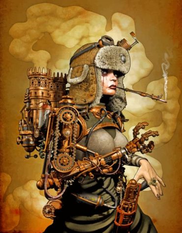 Steampunk Sci-Fi Woman Paint By Numbers