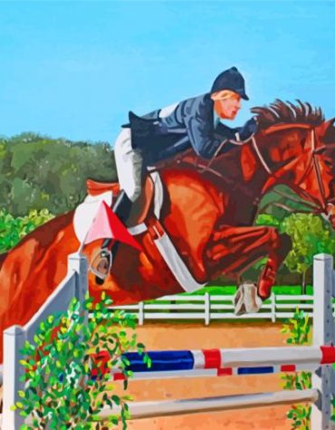 Steeplechase Horses Racing Paint By Numbers