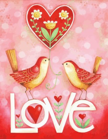 Birds In Love Paint By Numbers