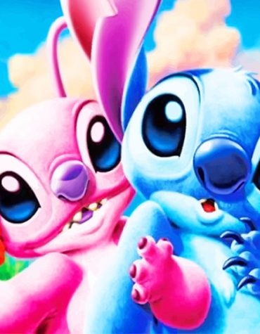 Stitch and Pink Wife Disney Paint By Numbers