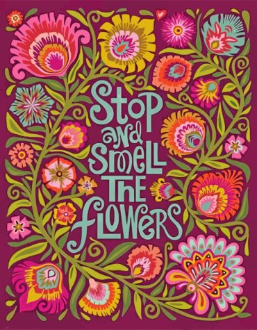 Flower Quotes in Calligraphy Paint By Numbers