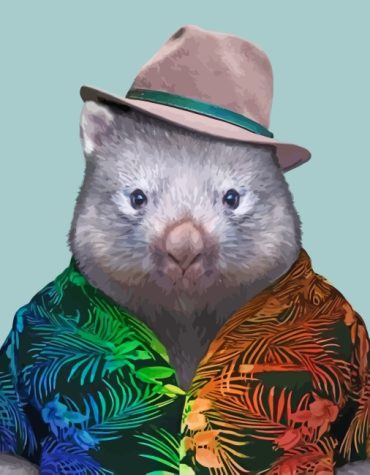Charming Wombat Illustration Paint By Numbers