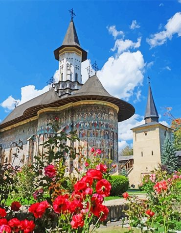 Sucevita Orthodox Church Paint By Numbers