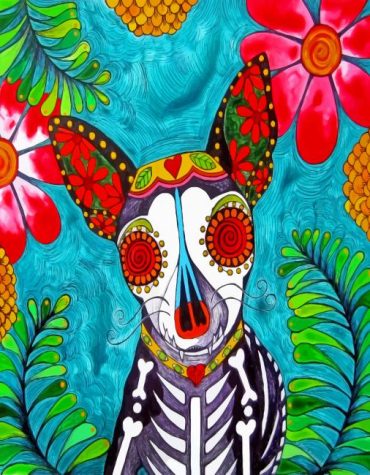 Chihuahua Sugar Skull Dogs Paint By Numbers