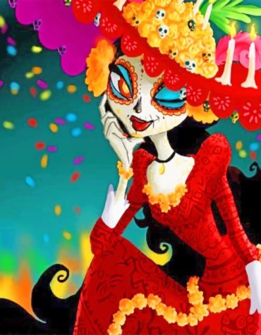 Sugar Skull Woman Paint By Numbers