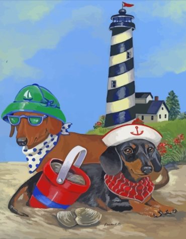 Summer Dachshund Delight Paint By Numbers