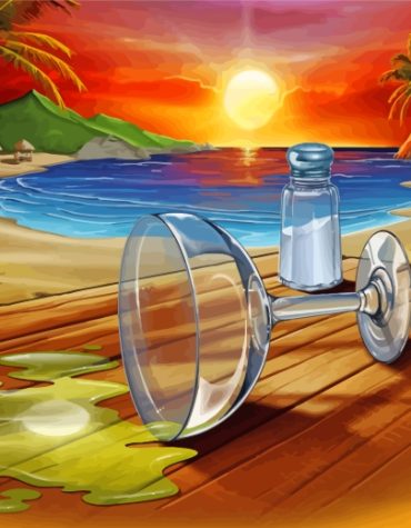 Golden Beach Sunset Paint By Numbers