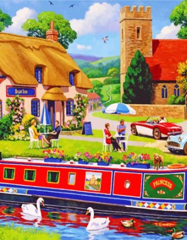 Swan River Landscape Paint By Numbers