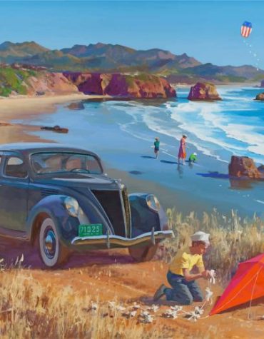 Retro Beach Vibes Paint By Numbers