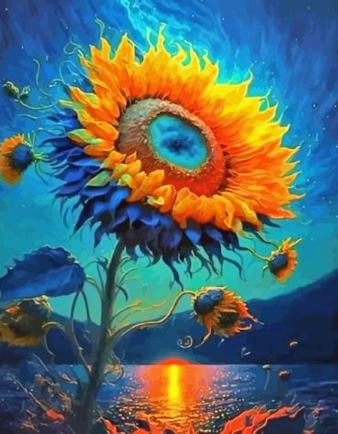 Golden Sunflower Paint By Numbers