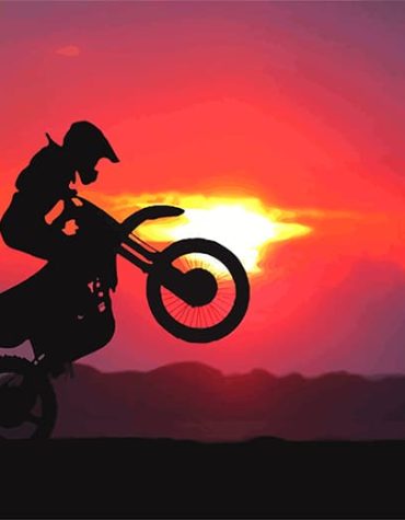 Sunrise Motorcycle View Paint By Numbers