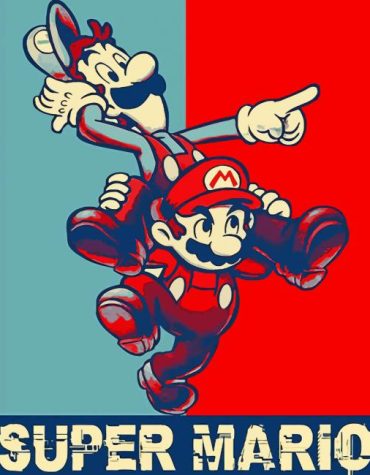 Super Mario Pop Art Paint By Numbers