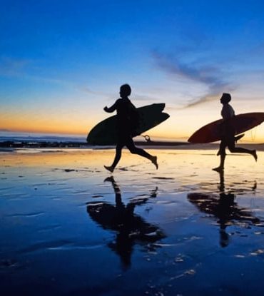 Surfing Waves Silhouette Paint By Numbers