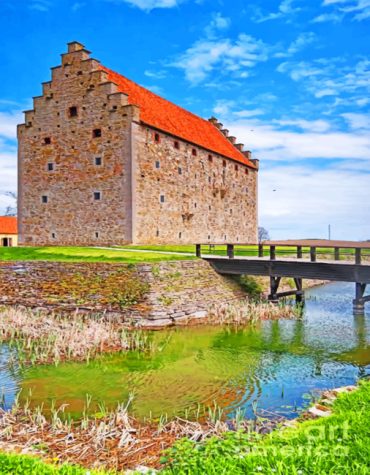 Scandinavian Houses Scene Paint By Numbers