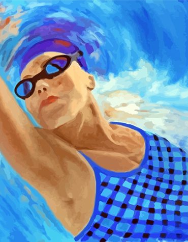 Sporty Swimmer Woman Paint By Numbers