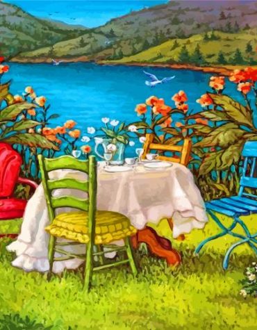 Four-Seater Landscape Paint By Numbers