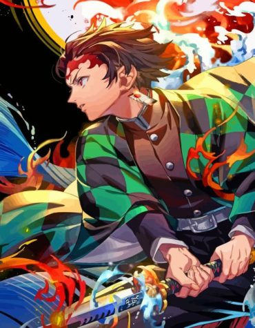 Tanjiro Kamado Anime Paint By Numbers