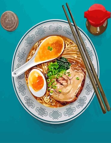 Tasty Asian Noodles Paint By Numbers