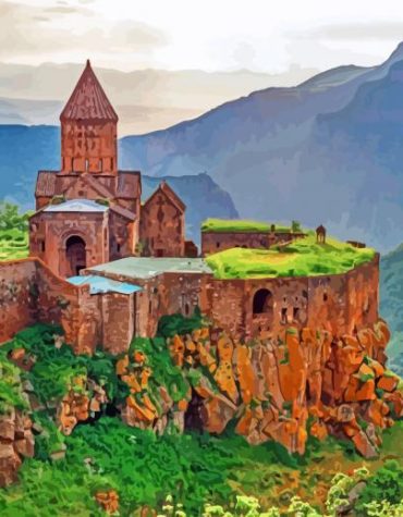 Tatev Monastery Scenic Armenia Paint By Numbers
