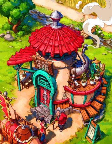 Fantasy Tea House Paint By Numbers