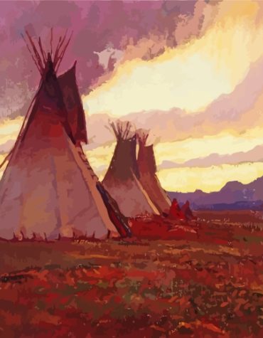 Teepees and Desert Landscapes Paint By Numbers