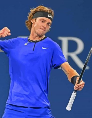 Tennis Star Andrey Rublev Paint By Numbers