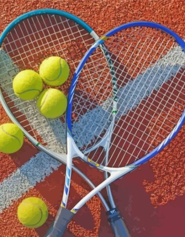 Tennis Sports Equipment Paint By Numbers