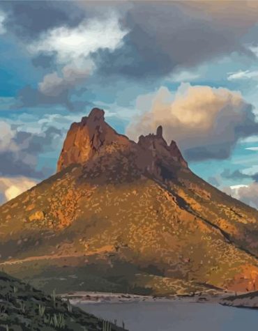 Tetakawi Mountain Landscape Paint By Numbers