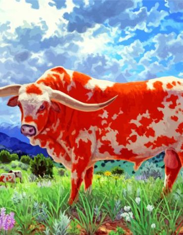 Majestic Texas Longhorn Paint By Numbers
