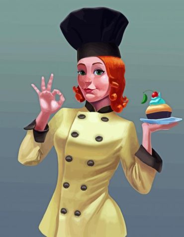 Cartoon Girl Chef Cake Paint By Numbers