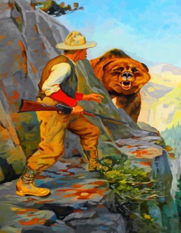 Grizzly Encounter Paint By Numbers