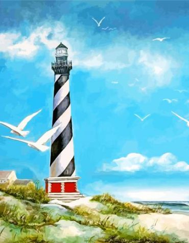 Explore Cape Hatteras Lighthouse Paint By Numbers