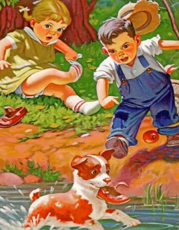 Cute Dogs Siblings Paint By Numbers