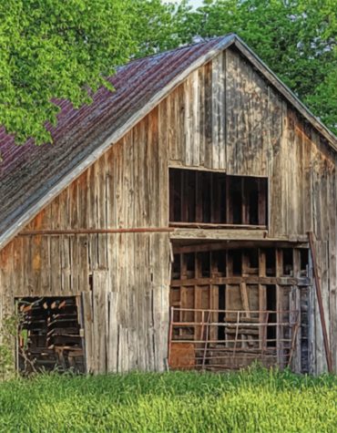Historic Texas Barn Paint By Numbers
