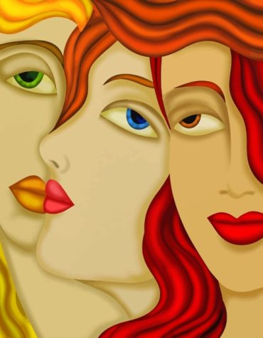 Abstract Ladies Faces Paint By Numbers