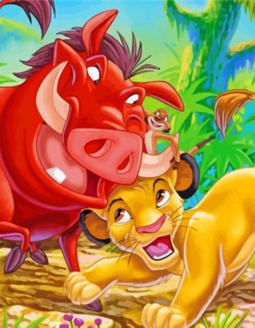 Timon and Friends Paint By Numbers