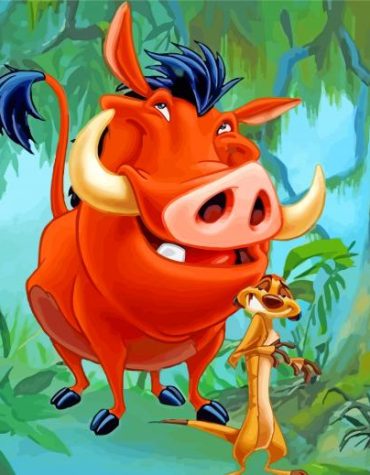 Timon And Pumbaa Disney Paint By Numbers