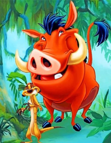 Timon And Pumbaa Disney Paint By Numbers