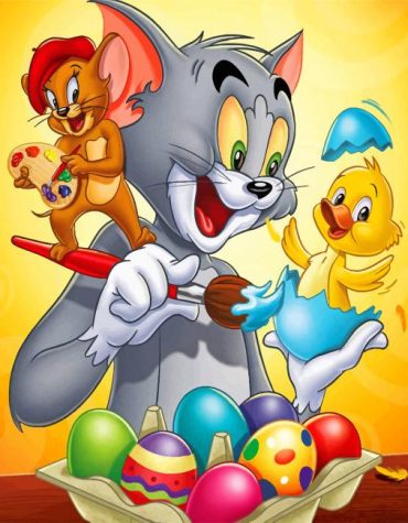 Tom and Jerry Classic Cartoon Paint By Numbers
