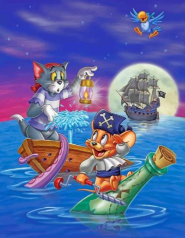 Tom and Jerry Cartoon Fun Paint By Numbers