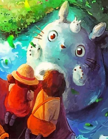 Cute Totoro Anime Art Paint By Numbers