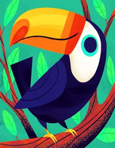 Toucan Bird Easy Paint By Numbers