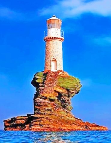 Andros Island Lighthouse Paint By Numbers