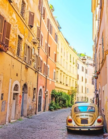 Trastevere Rome Skyline Paint By Numbers